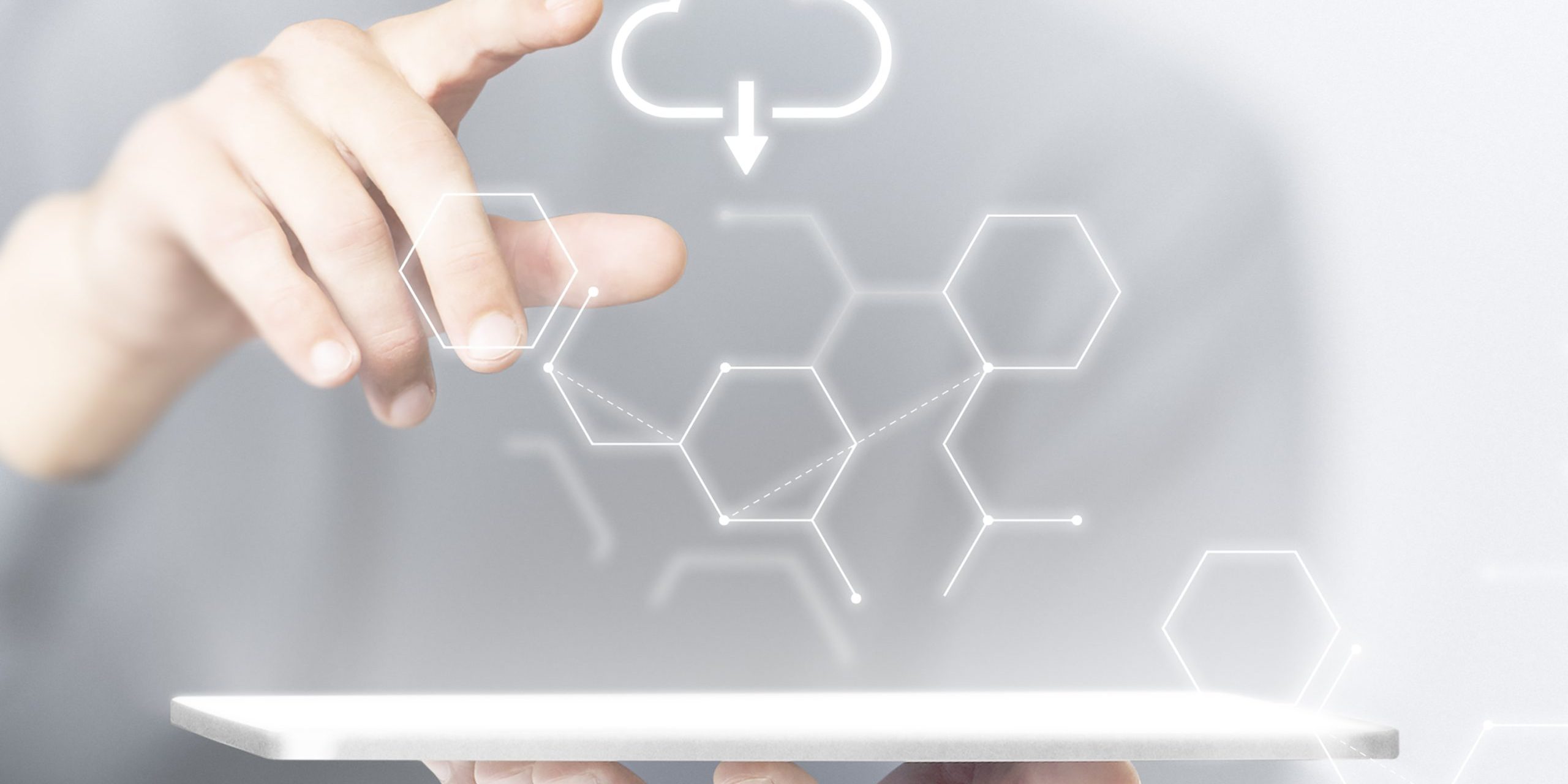 Man using digital tablet psd mockup smart technology